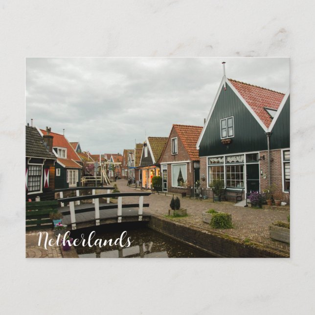 Carte Postale Vue de rue à Volendam, Pays-Bas (Devant)