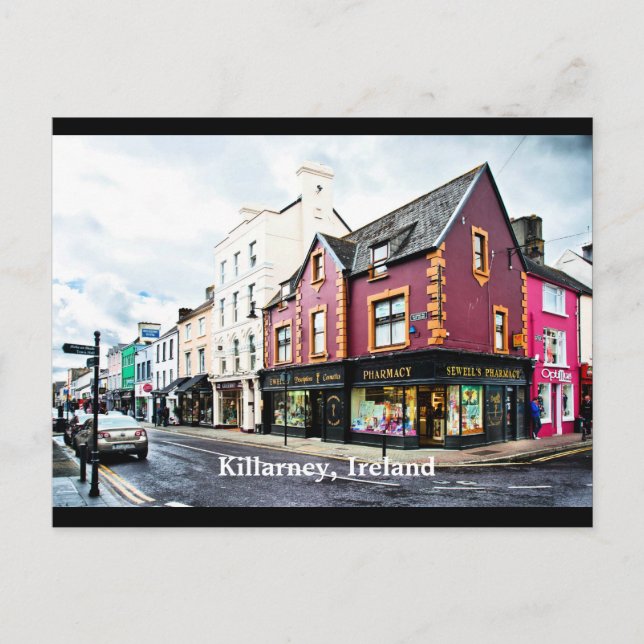 Carte postale vue de rue de Killarney, Irlande (Devant)