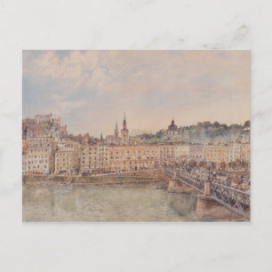 Carte Postale Vue de Salzbourg (par Rudolf von Alt)