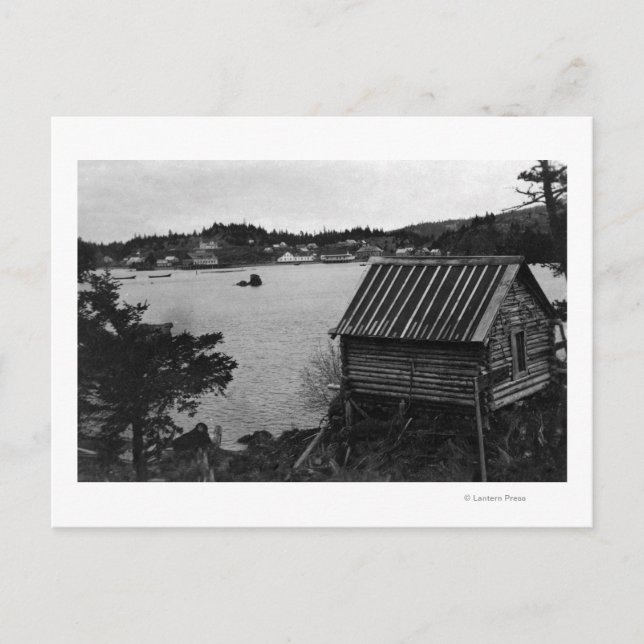 Carte Postale Vue de Seldovia, Alaska depuis l'eau (Devant)