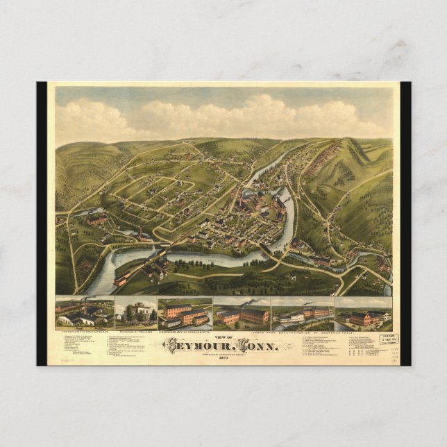 Carte Postale Vue de Seymour Connecticut (1879) (Devant)