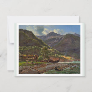 Carte Postale Vue de Skjolden à Lyster, Norvège 1843 JCC Dahl