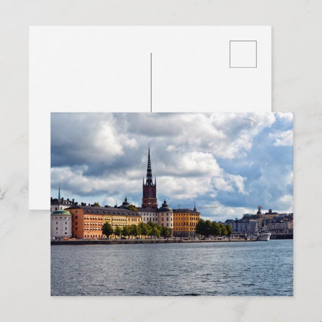 Carte Postale Vue de Stockholm en Suède (Devant / Derrière)