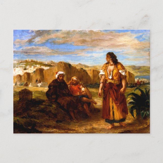 Carte Postale Vue de Tanger avec deux Arabes assis (Devant)