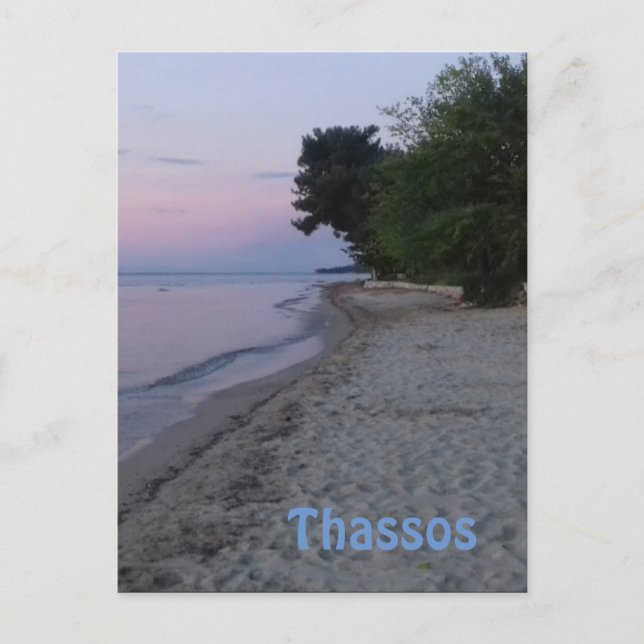 Carte Postale Vue de Thassos depuis Skala Rachoni (Devant)