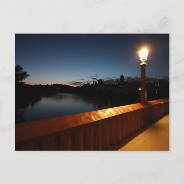 Carte Postale Vue de Wasserburg am Inn de Rote Bruecke (Devant)