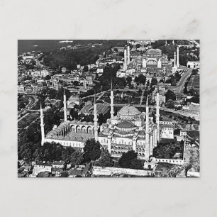 Carte Postale Vue d'ensemble de la mosquée bleue d'Istanbul en T