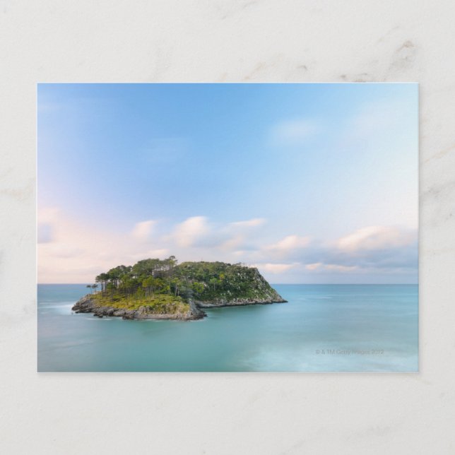 Carte Postale Vue d'ensemble de l'île de San Nicolas, longue exp (Devant)