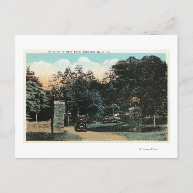Carte Postale Vue d'entrée du parc Ross (Devant)