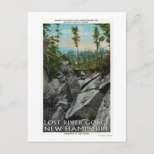 Carte Postale Vue d'entrée d'une gorge glaciaire antique (Devant)