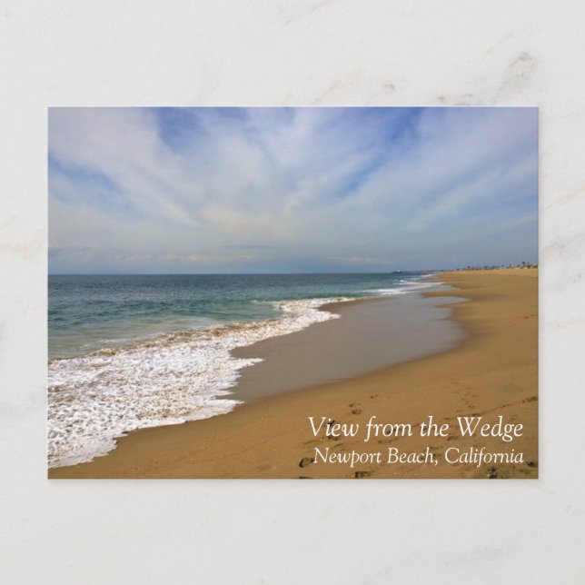 Carte Postale Vue depuis le Wedge, Newport Beach, Californie (Devant)