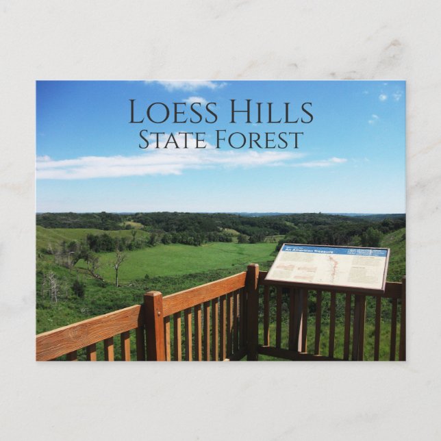 Carte Postale Vue depuis Loess Hills State Forest Overlook, Iowa (Devant)