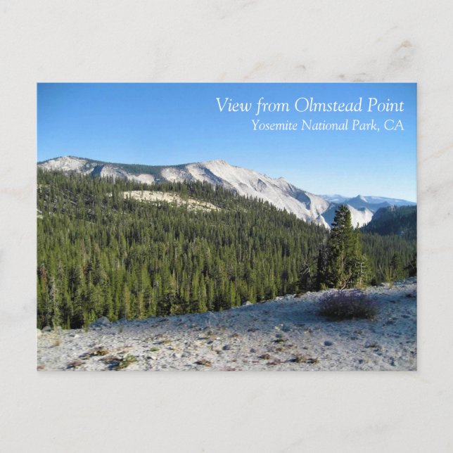 Carte Postale Vue depuis Olmstead Point, Yosemite, CA (Devant)