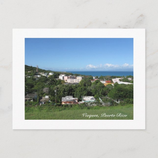 Carte Postale Vue depuis Vieques (Devant)