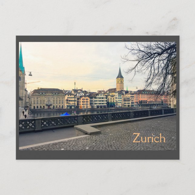 Carte Postale Vue depuis Zurich (Devant)