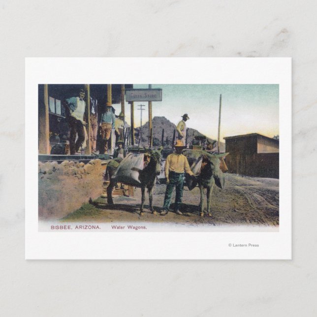 Carte Postale Vue des ânes transportant de l'eauBisbee, AZ (Devant)