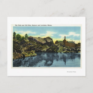 Carte Postale Vue des chutes et vieil homme