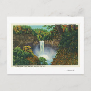 Carte Postale Vue des chutes Taughannock, 600 m d'altitude