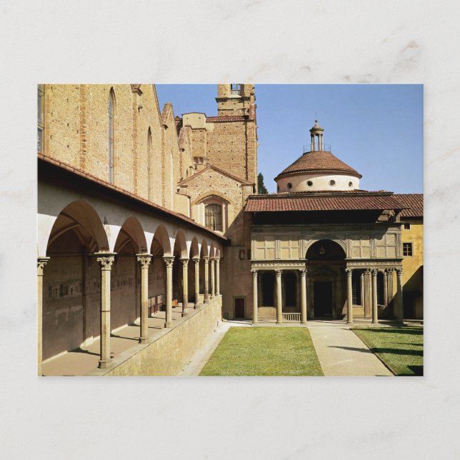 Carte Postale Vue des cloîtres et de la chapelle de Pazzi (Devant)