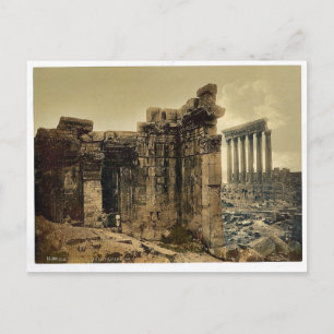 Carte Postale Vue des deux temples, Baalbek, Terre Sainte, (i.e.
