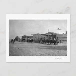 Carte Postale Vue des équipes de chevaux Wagon sur la rue