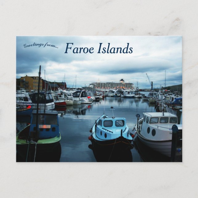 Carte Postale Vue des îles Féroé de Torshavn (Devant)