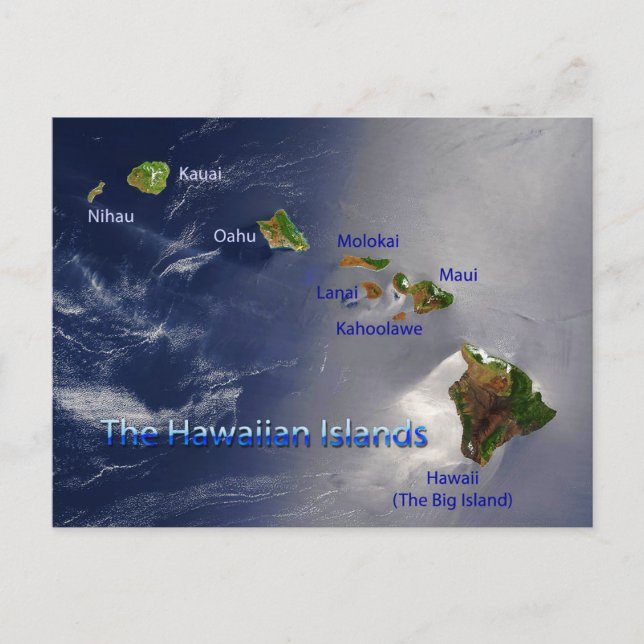 Carte Postale Vue des îles hawaïennes (Devant)
