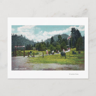 Carte Postale Vue des invités sur une promenade dans le jardin