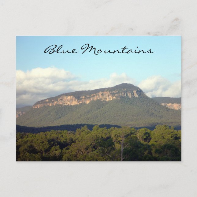 Carte Postale vue des montagnes bleues (Devant)