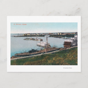 Carte Postale Vue des navires dans le DockSt. Michael, AK