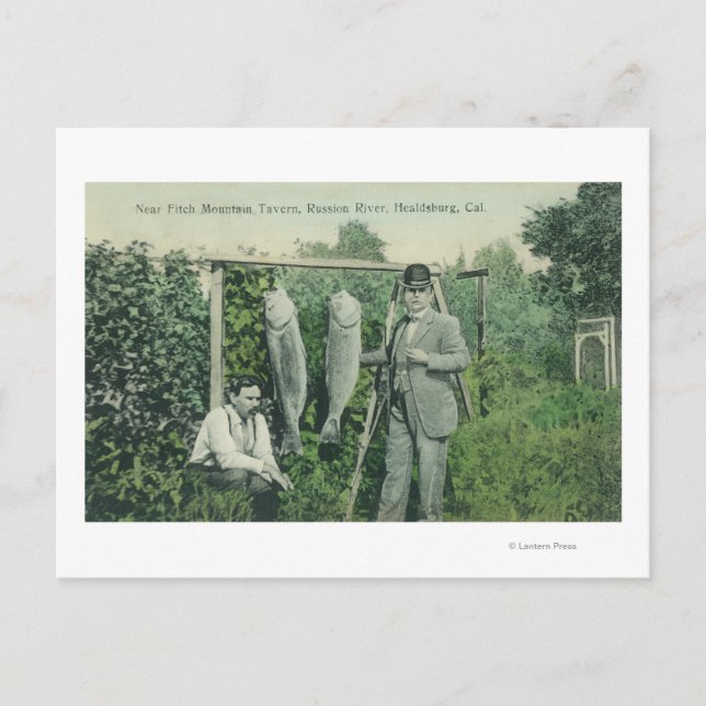 Carte Postale Vue des pêcheurs avec prises près de Fitch Mt. (Devant)