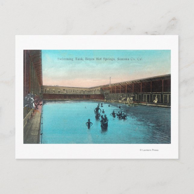 Carte Postale Vue des sources thermales de TankBoyes, CA (Devant)