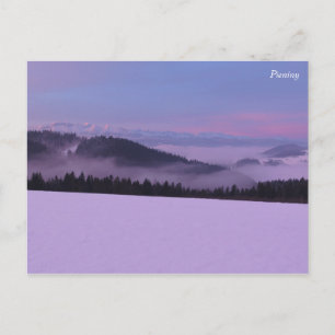 Carte Postale Vue des Tatras d'hiver depuis Pieniny