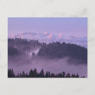 Carte Postale Vue des Tatras d'hiver depuis Pieniny