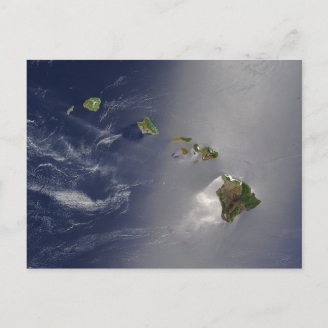 Carte Postale Vue d'Hawaii depuis l'espace (Devant)
