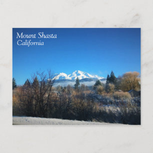 Carte Postale Vue d'hiver à Mount Shasta, CA