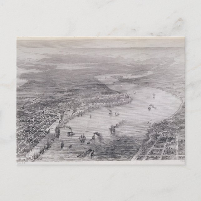 Carte Postale Vue d'Oiseau de la Nouvelle-Orléans (Devant)