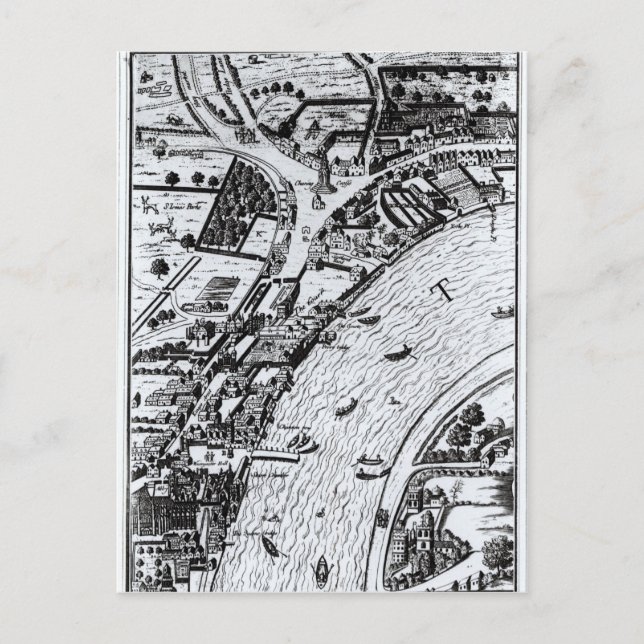 Carte Postale Vue d'oiseau sur la Tamise (Devant)