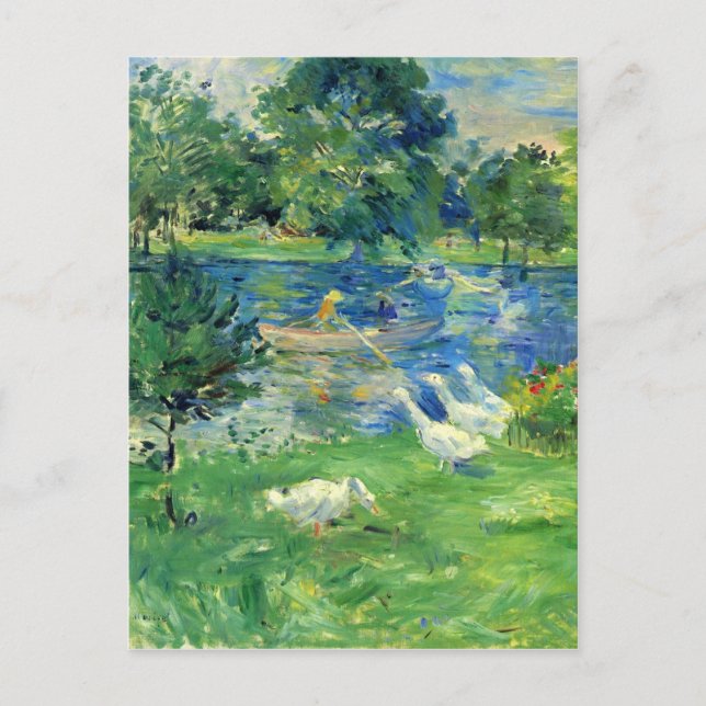 Carte Postale Vue du Bois de Boulogne par Berthe Morisot (Devant)