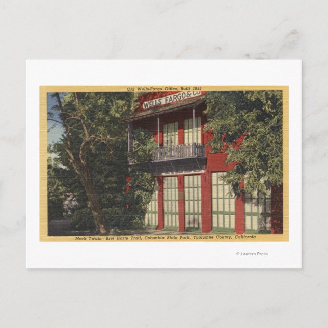 Carte Postale Vue du bureau Old Wells-Fargo (1855) (Devant)
