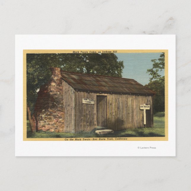 Carte Postale Vue du Cabine Mark Twain sur Jackass Hill (Devant)