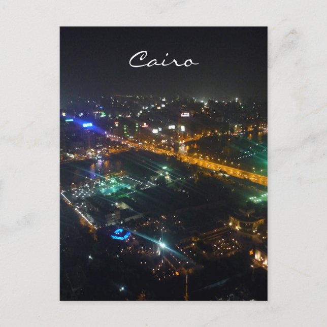 Carte Postale vue du Caire nuit (Devant)