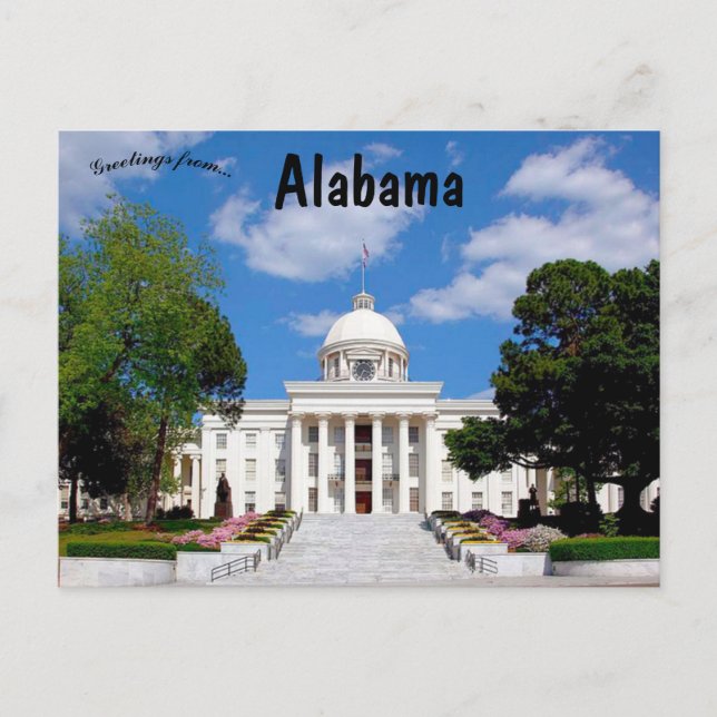 Carte Postale Vue du Capitole de l'Alabama à Montgomery (Devant)