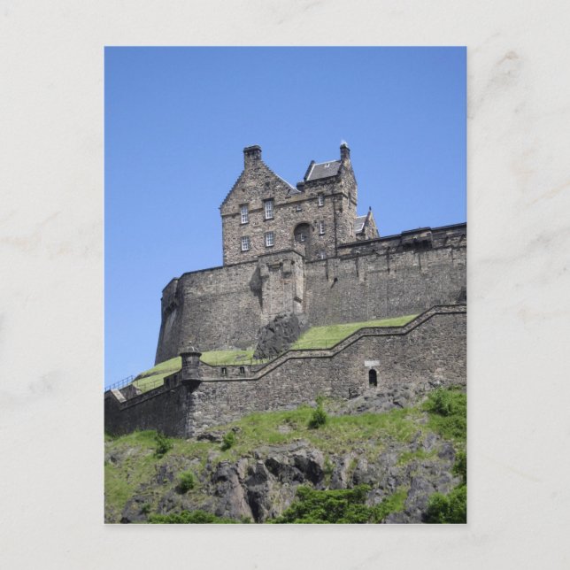 Carte Postale Vue du château d'Édimbourg, Édimbourg, Écosse, (Devant)