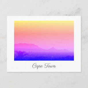 Carte Postale Vue du coucher de soleil sur Lion's Head au Cap