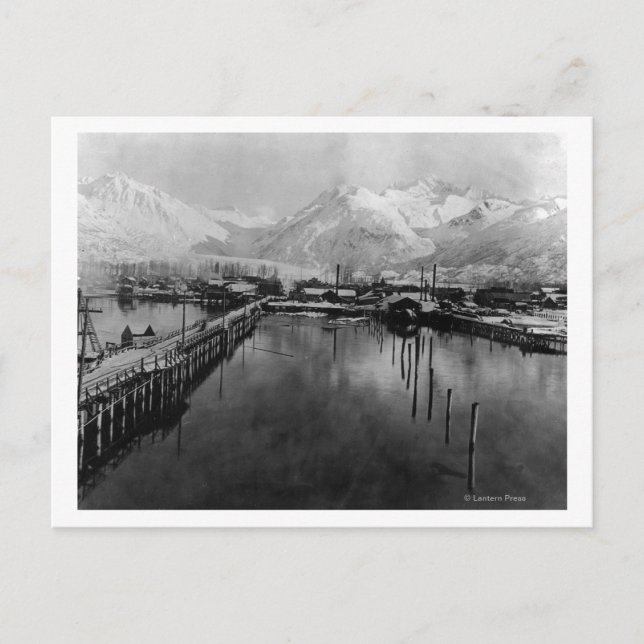 Carte Postale Vue du front de mer à Valdez, Alaska Photographie (Devant)