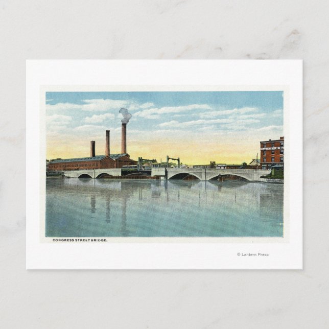 Carte Postale Vue du front de mer du pont de la rue du Congrès (Devant)