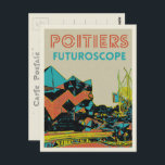 Carte Postale Vue du futuroscope Poitiers, France<br><div class="desc">Pour tous les Poitiers et les amoureux du Futuroscope ou pour ceux qui aiment partager leurs voyages avec leurs amis. Carte postale rétro avec vue sur le parc du Futuroscope,  illustration France.</div>