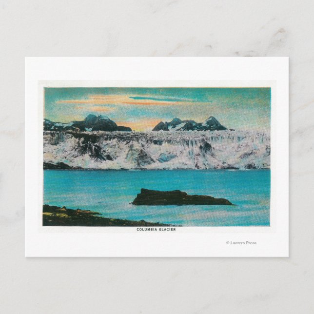 Carte Postale Vue du glacier Columbia, Alaska (Devant)