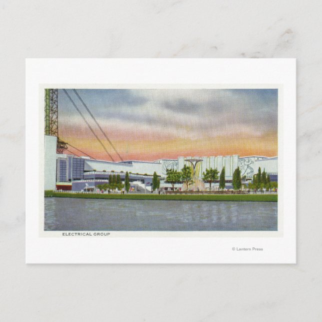 Carte Postale Vue du groupe électrique, World's 1934 (Devant)